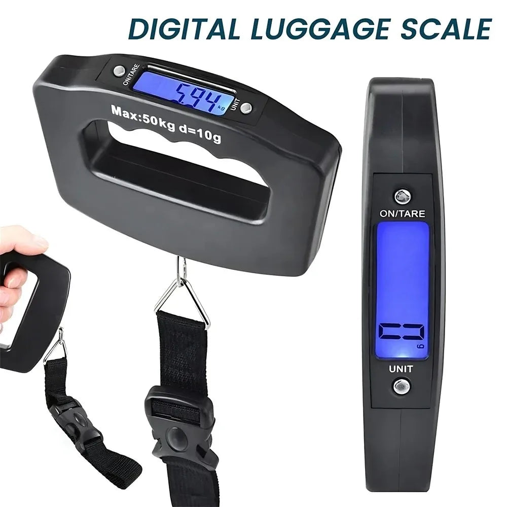 Digital Luggage Scale With Backlit Display For Travel