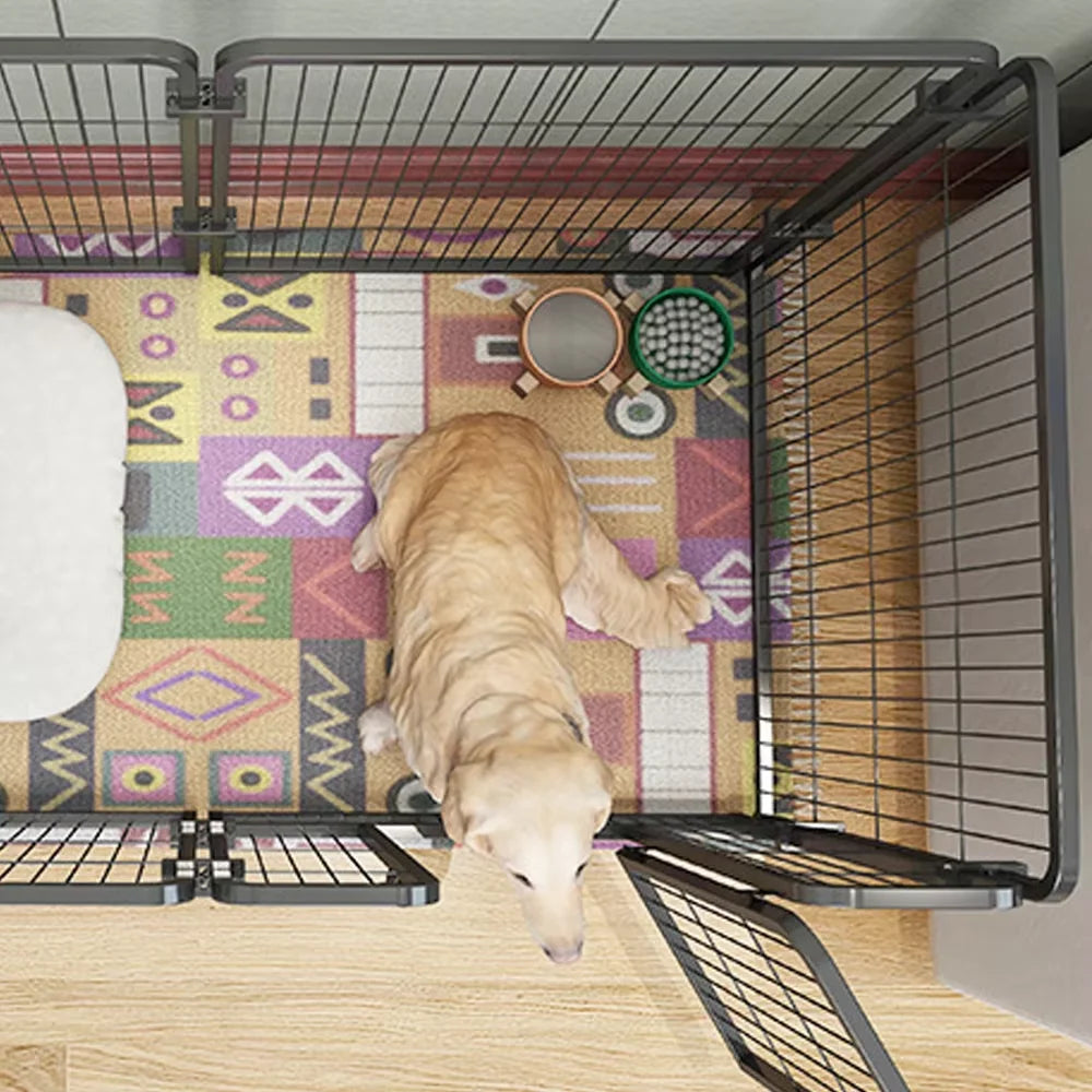 Foldable Stainless Steel Pet Playpen for Dogs and Small Pets