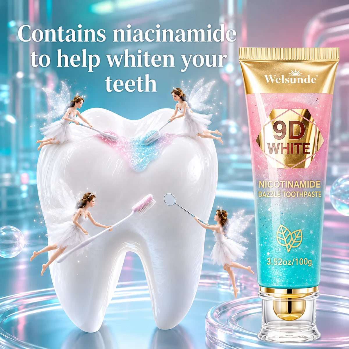 Welsunde Whitening Toothpaste With Hydroxyapatite For Fresh Breath