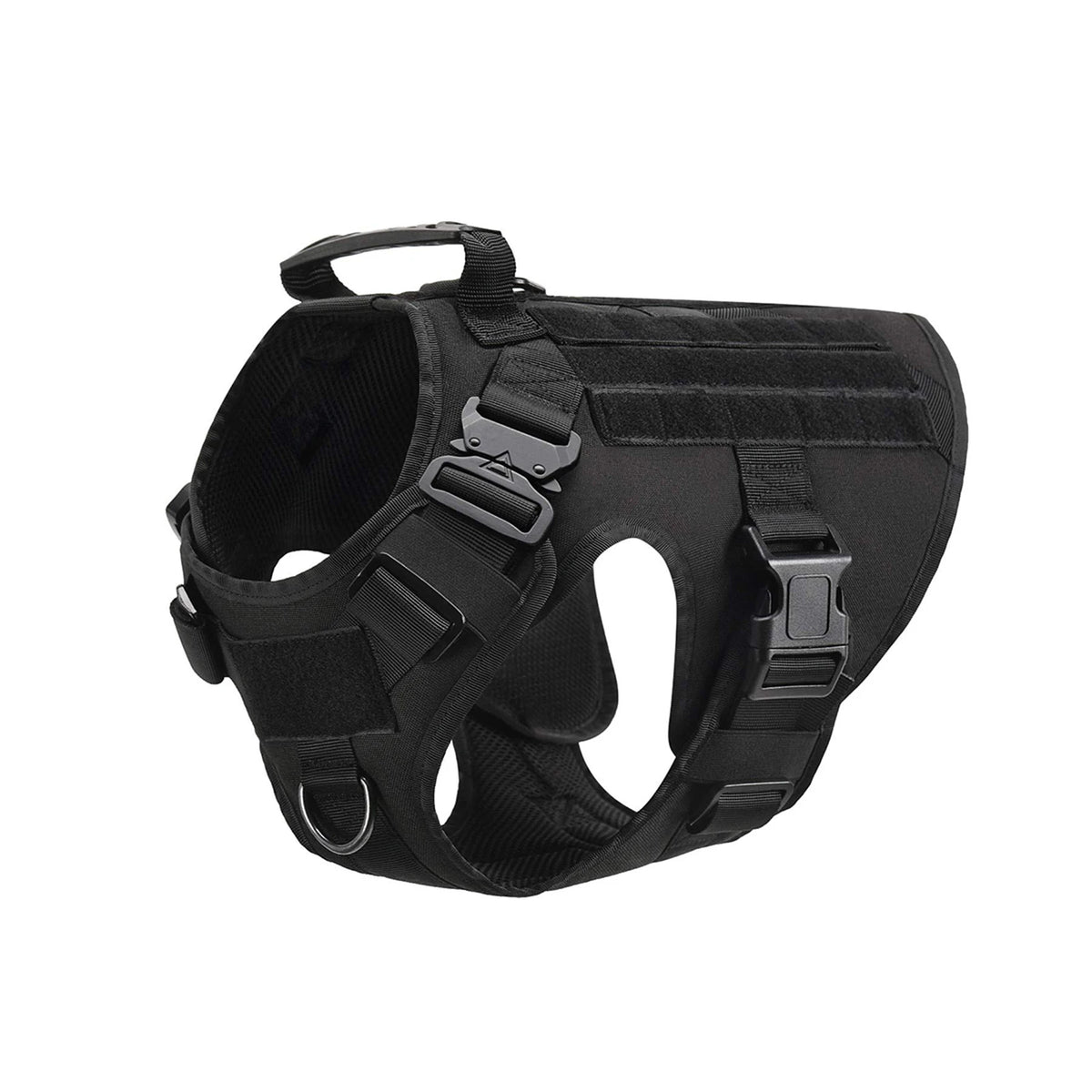 PETRAVEL Tactical Dog Harness With Leash And MOLLE Pouches