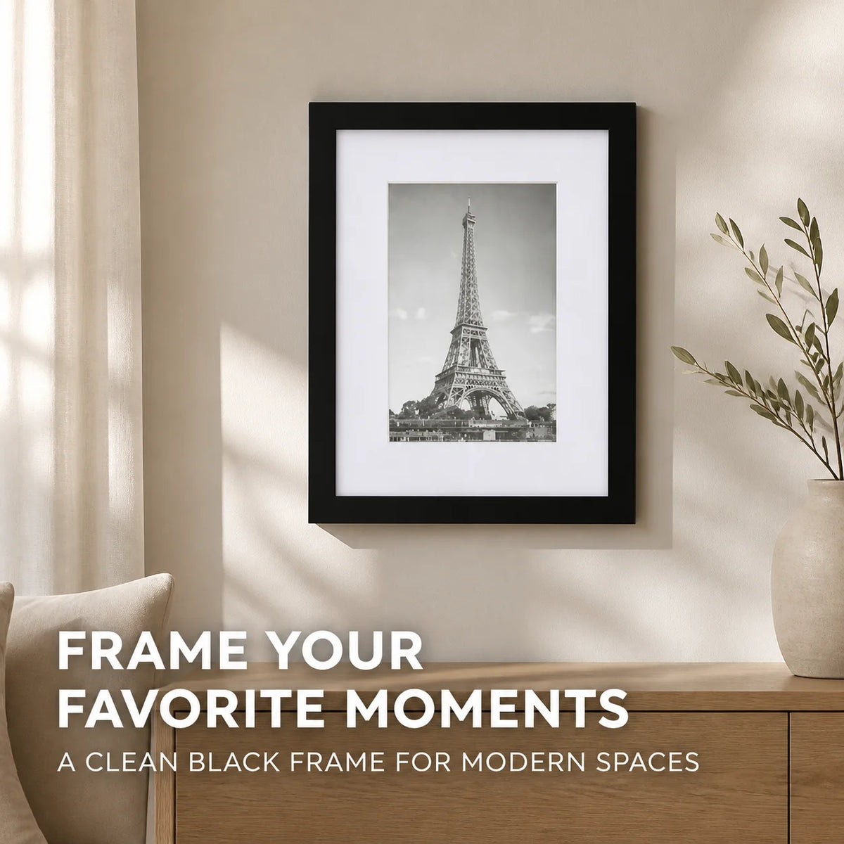 Eiffel Tower Picture Frame With Protective Plexiglass Wall Art Decor