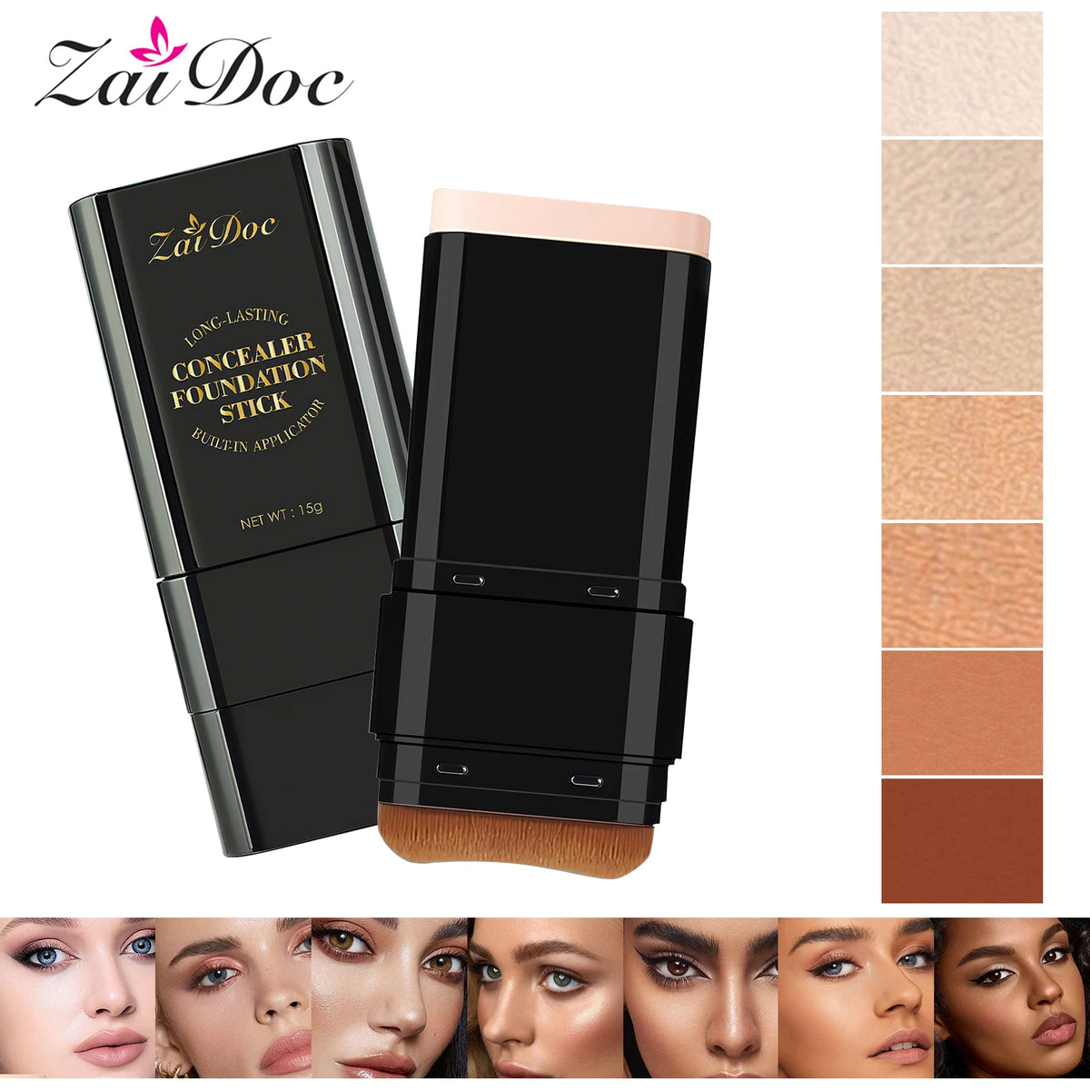 Zaidoc Long Lasting Concealer Foundation Stick Makeup