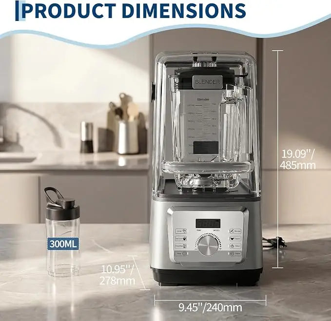 Tacleekii Commercial Blender With Smart Touch Controls And Multiple Functions