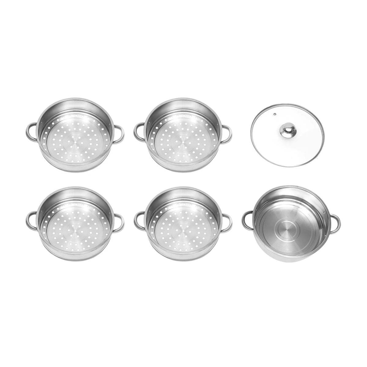 Five Tier Stainless Steel Multifunctional Kitchen Cooking Steamer