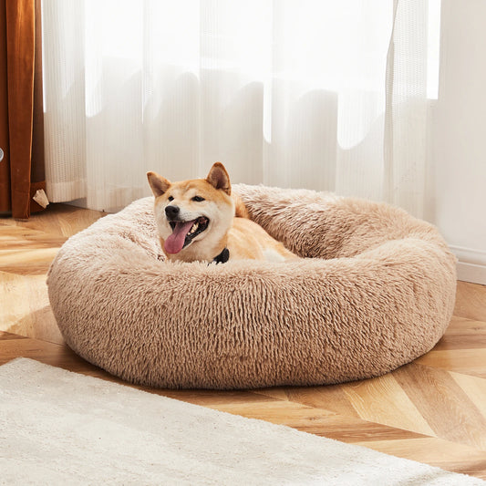 JHK Washable Comfortable Faux Fur Dog Bed Anti Slip Base