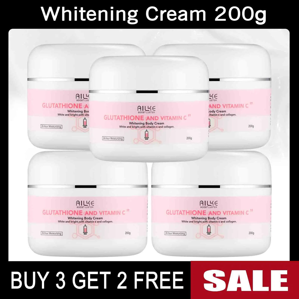 AILKE Vitamin C Glutathione Brightening Skin Care Set for Radiant Skin