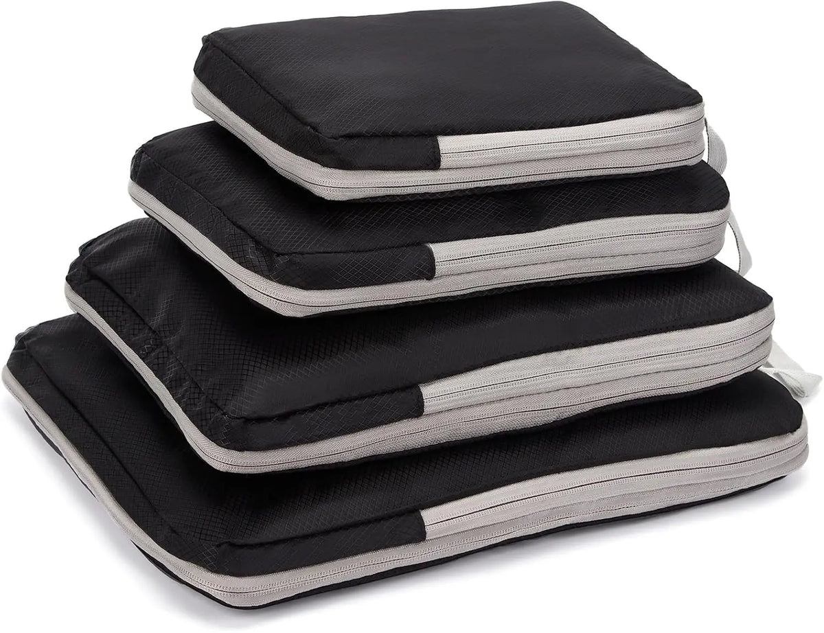 Travel Compression Packing Cubes Set for Space Saving Luggage Organization