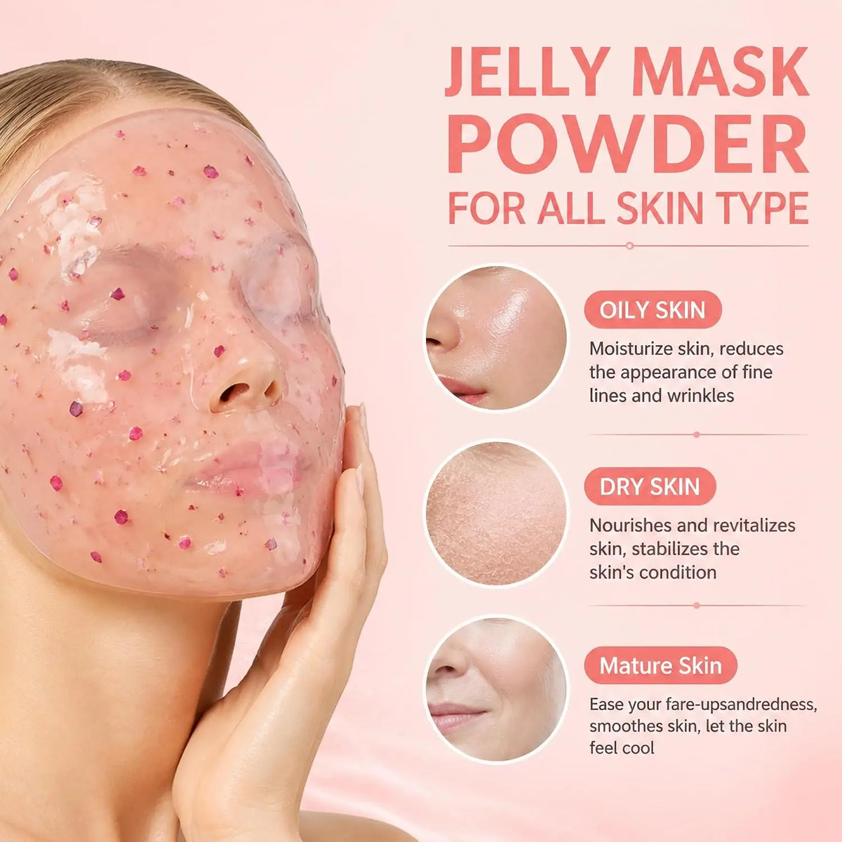 YMEYFAN Salmon PDRN Hyaluronic Acid Collagen Jelly Mask Powder