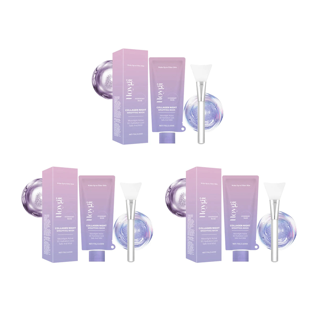 Hoygi Collagen Night Wrapping Mask for Firming and Hydrated Skin