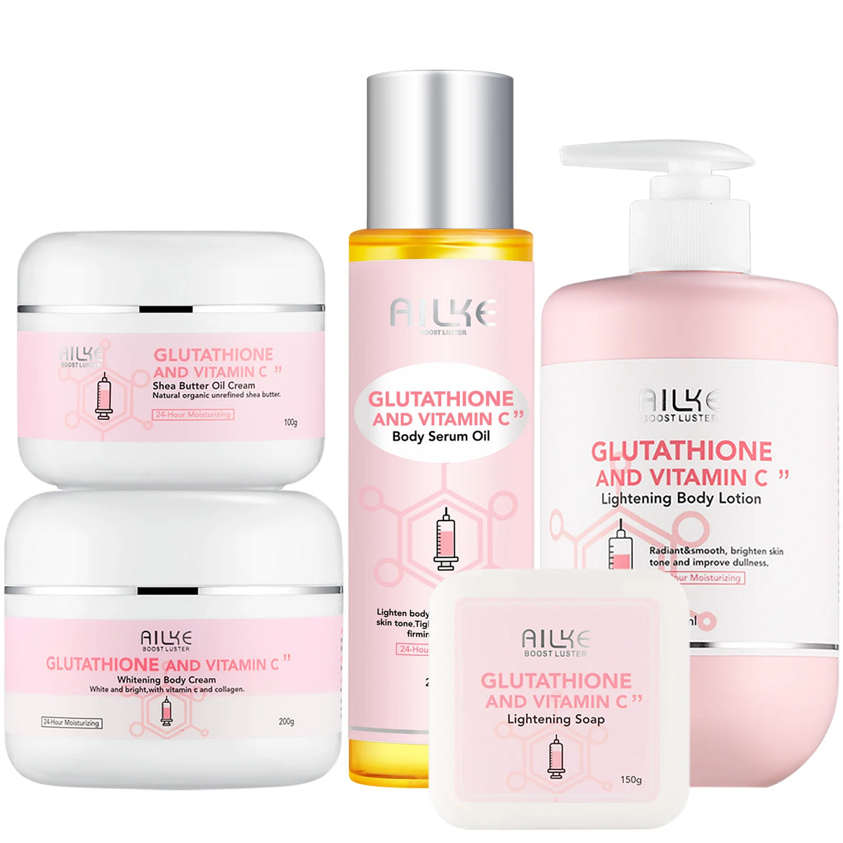 AILKE Glutathione Vitamin C Skin Brightening Body Care Kit