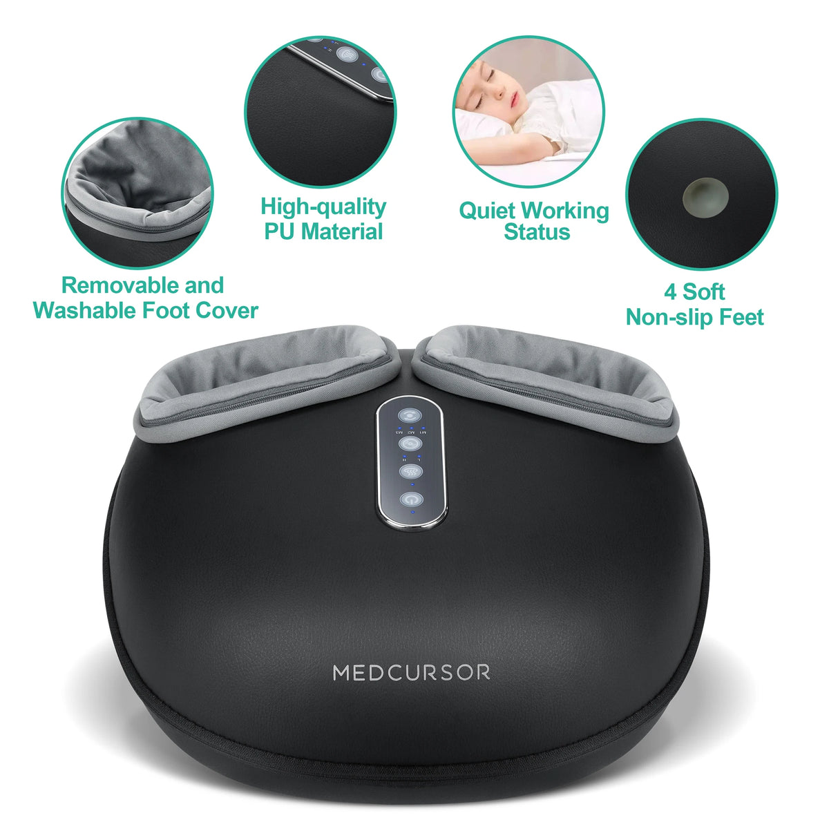 Medcursor Shiatsu Foot Massager With Heat And Rolling Massage