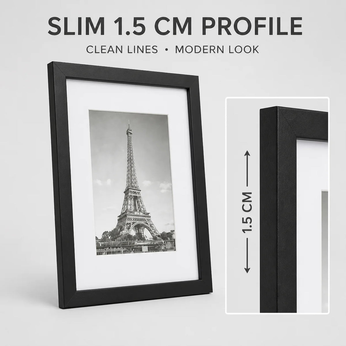 Eiffel Tower Picture Frame With Protective Plexiglass Wall Art Decor