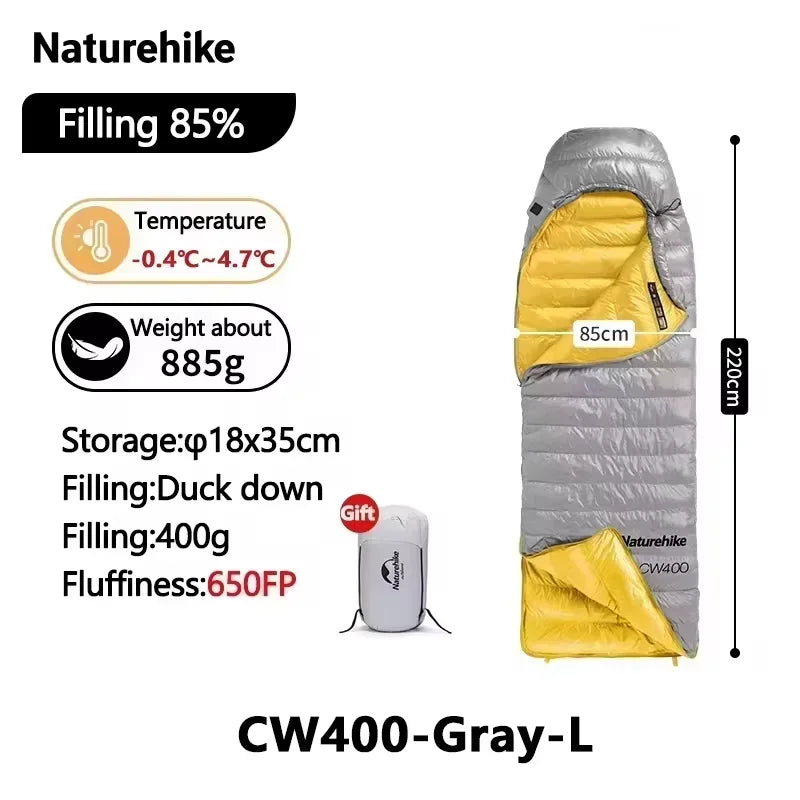 Naturehike Ultralight Duck Down Four Season Sleeping Bag for Camping