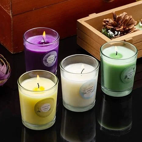 Fclayvts Aromatherapy Scented Candle Gift Set With Essential Oils
