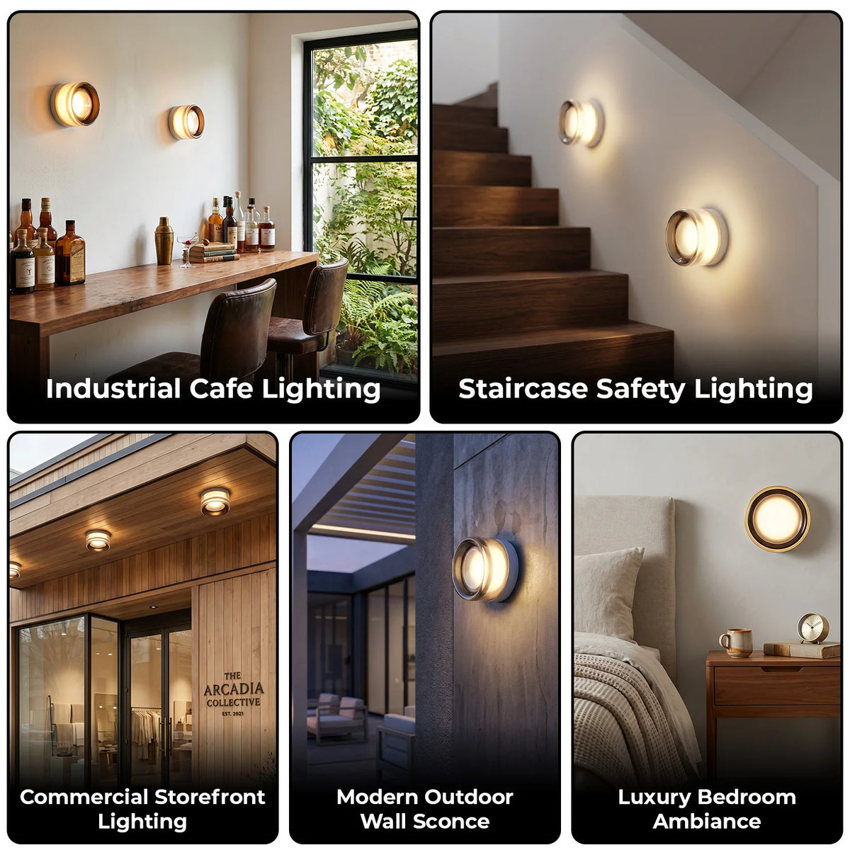 ARLGSITE Modern Bathroom Wall Lamp With Thick Glass Shade