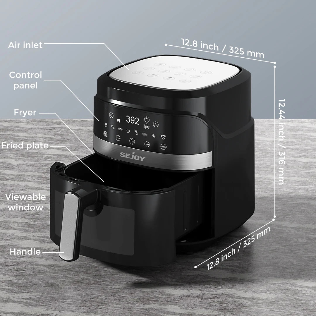 Sejoy 8-In-1 Air Fryer With Ceramic Coating And Even Heating