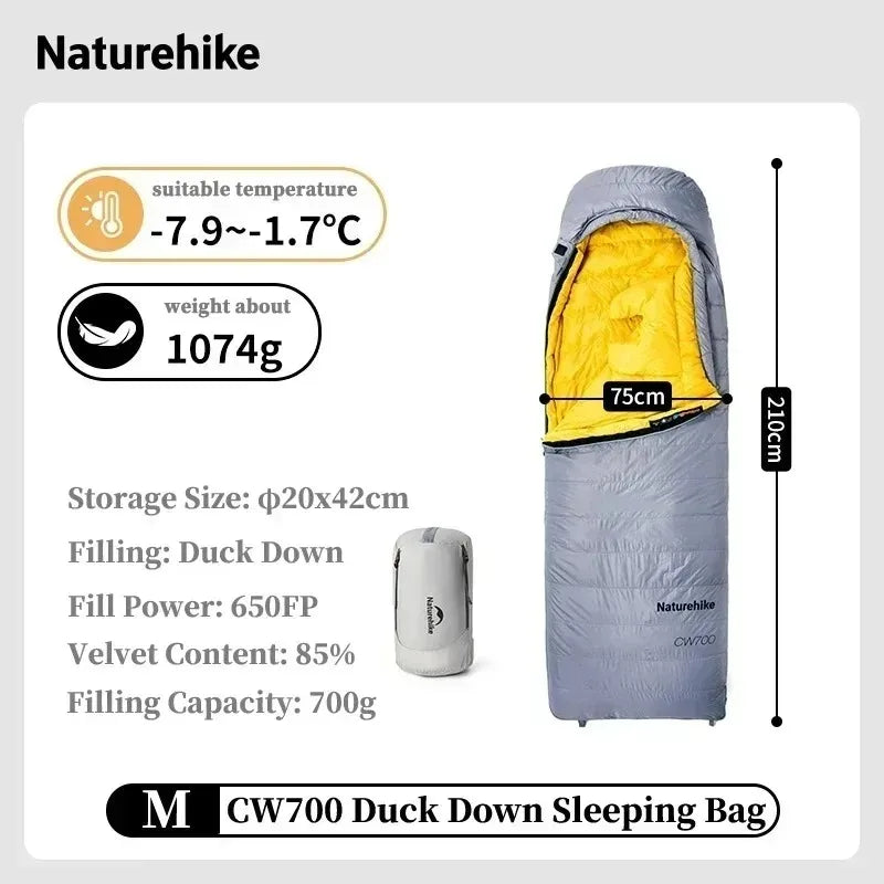 Naturehike Ultralight Duck Down Four Season Sleeping Bag for Camping