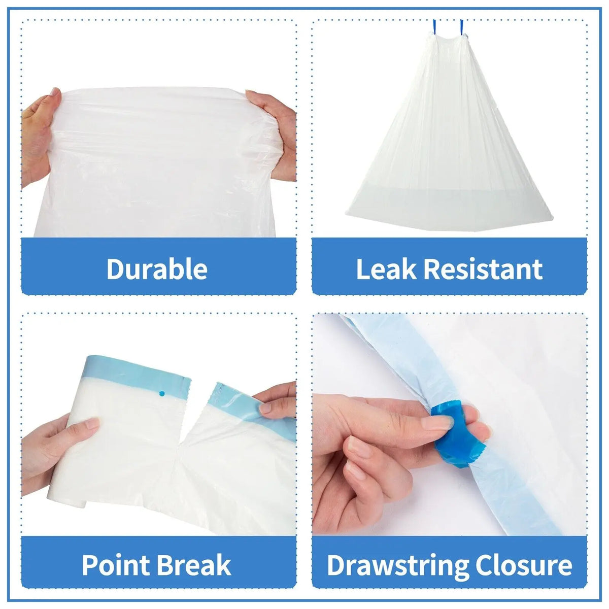 DOEL Self-Cleaning Cat Litter Box Drawstring Waste Bags