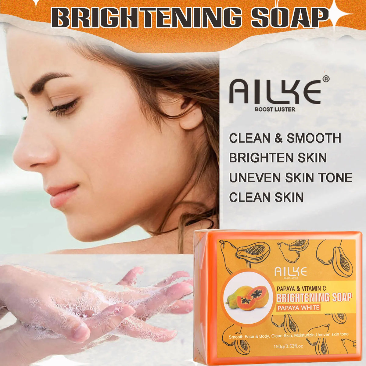 AILKE Glutathione Whitening Skincare Set for Radiant Hydrated Skin