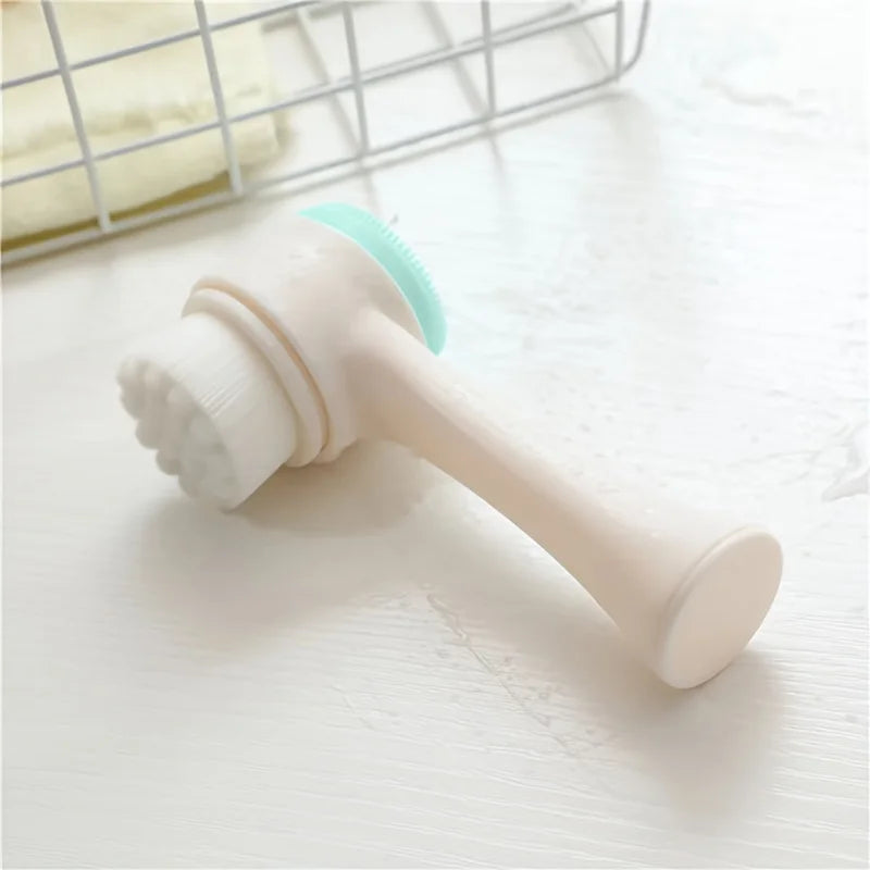 Double Sided Silicone Facial Cleansing Brush for Blackhead Removal