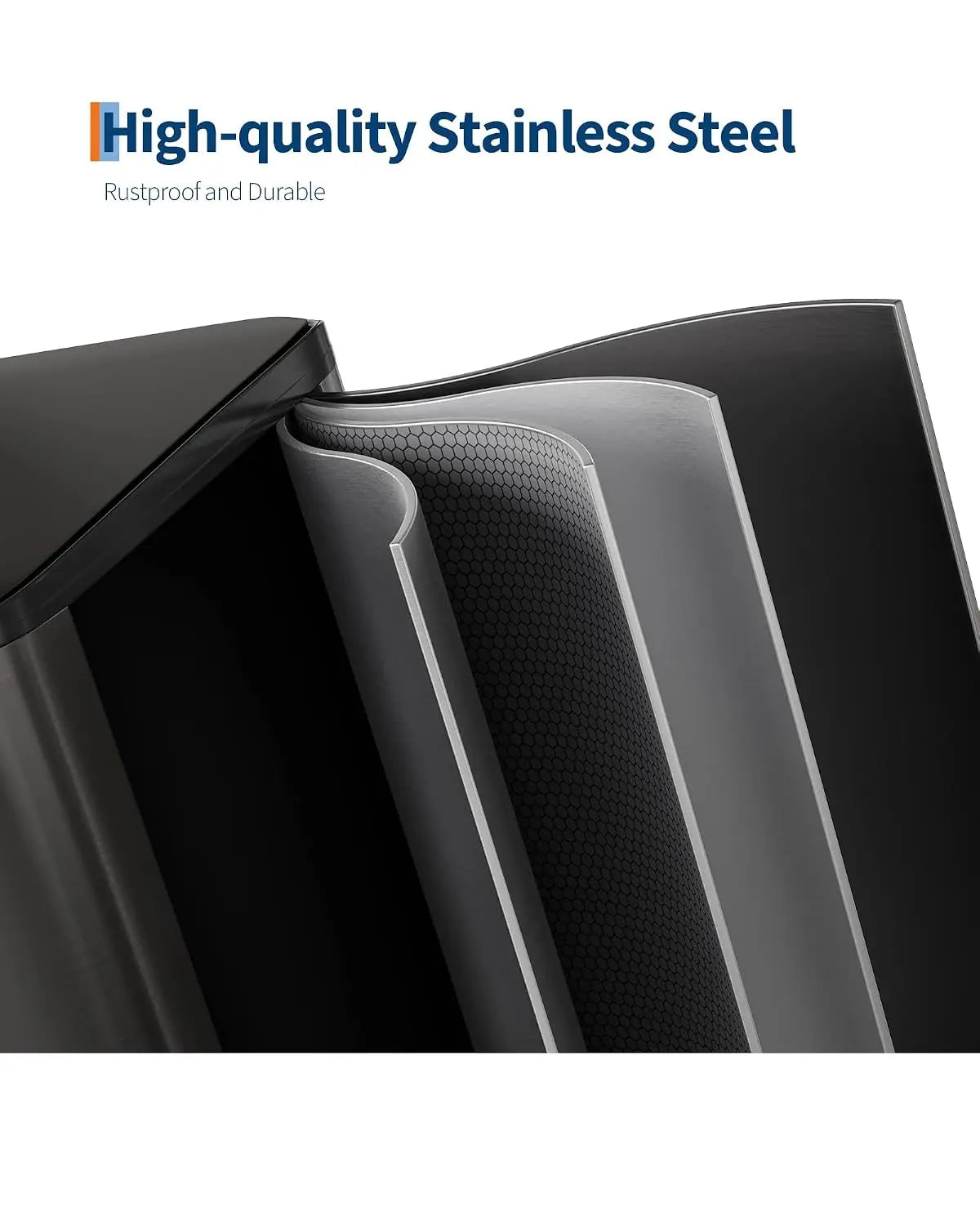 Garvee Dual Compartment Stainless Steel Pedal Kitchen Trash Can