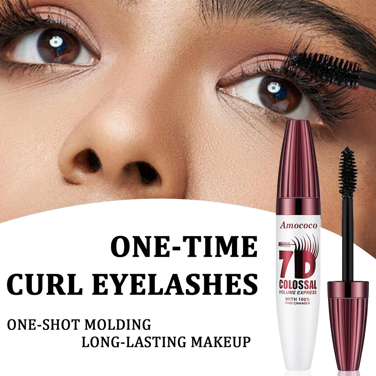 AMOCOCO 7D Volumizing Mascara For Longer Fuller Lashes
