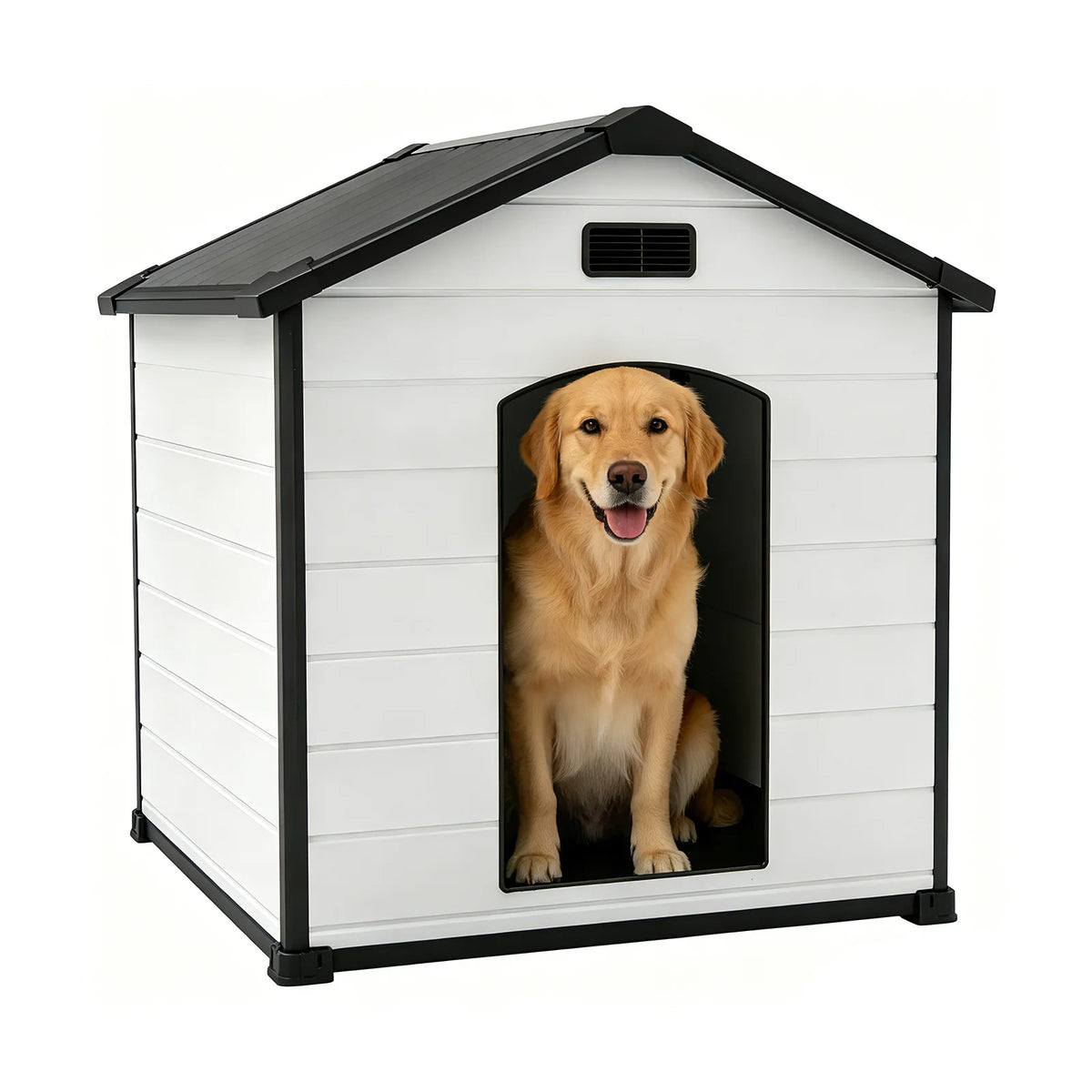 Waterproof Plastic Dog House With Removable Roof And Ventilated Floor