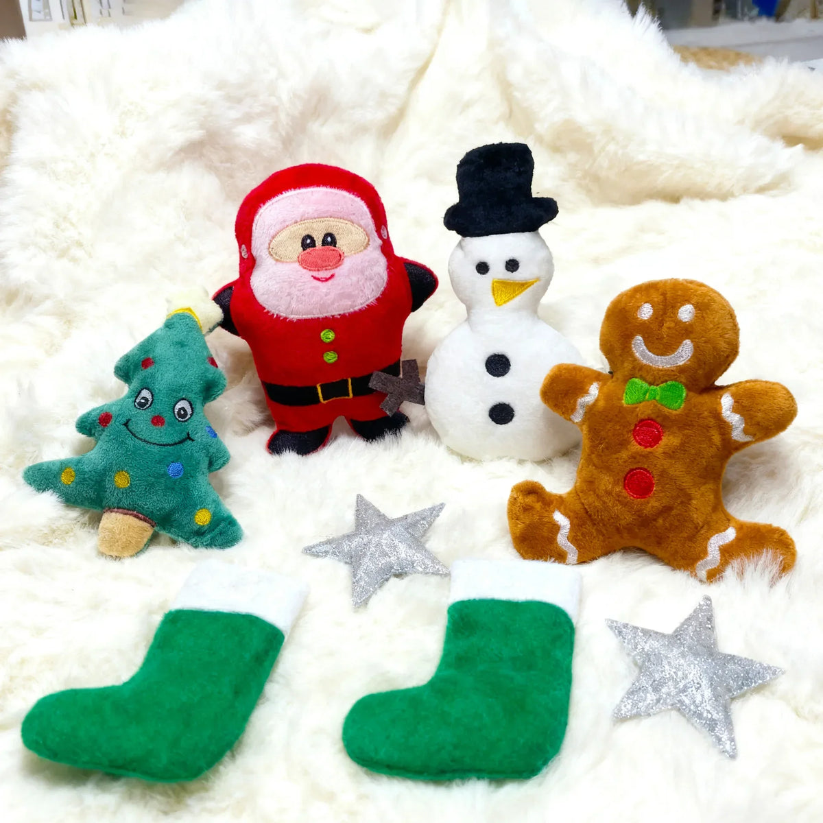Christmas Plush Squeaky Interactive Toys for Dogs and Cats