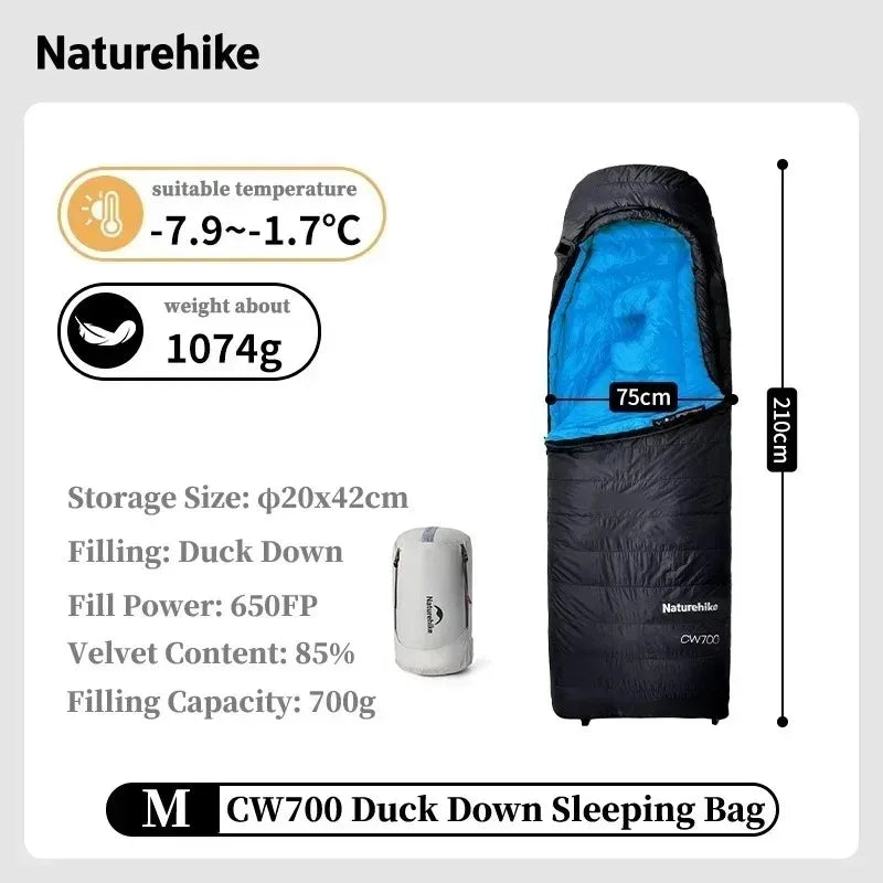 Naturehike Ultralight Duck Down Four Season Sleeping Bag for Camping