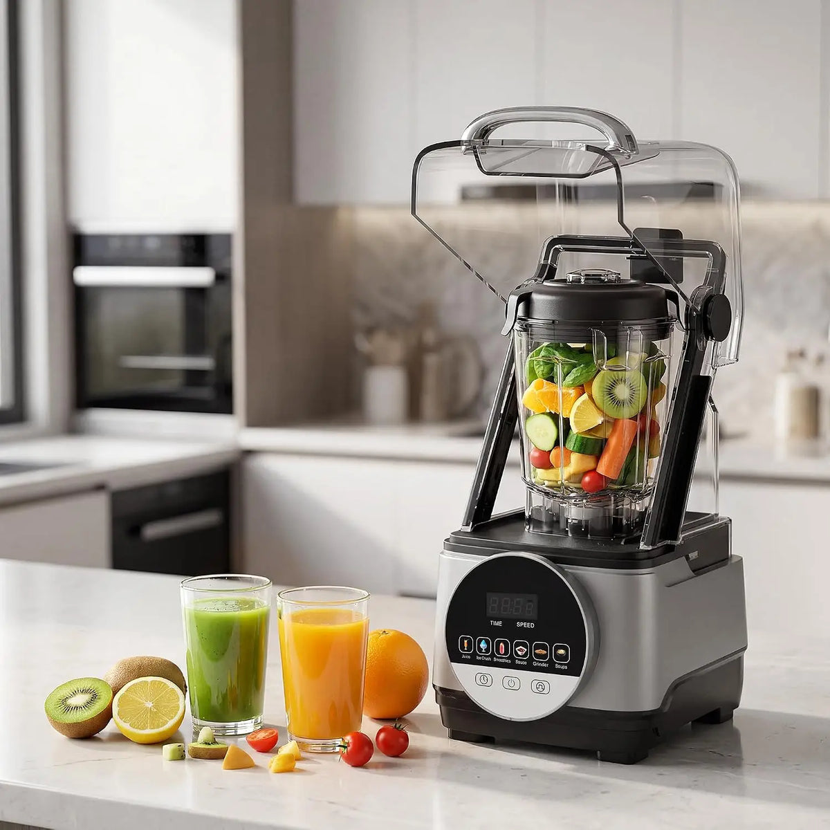Tacleekii Commercial Blender With Smart Touch Controls And Multiple Functions