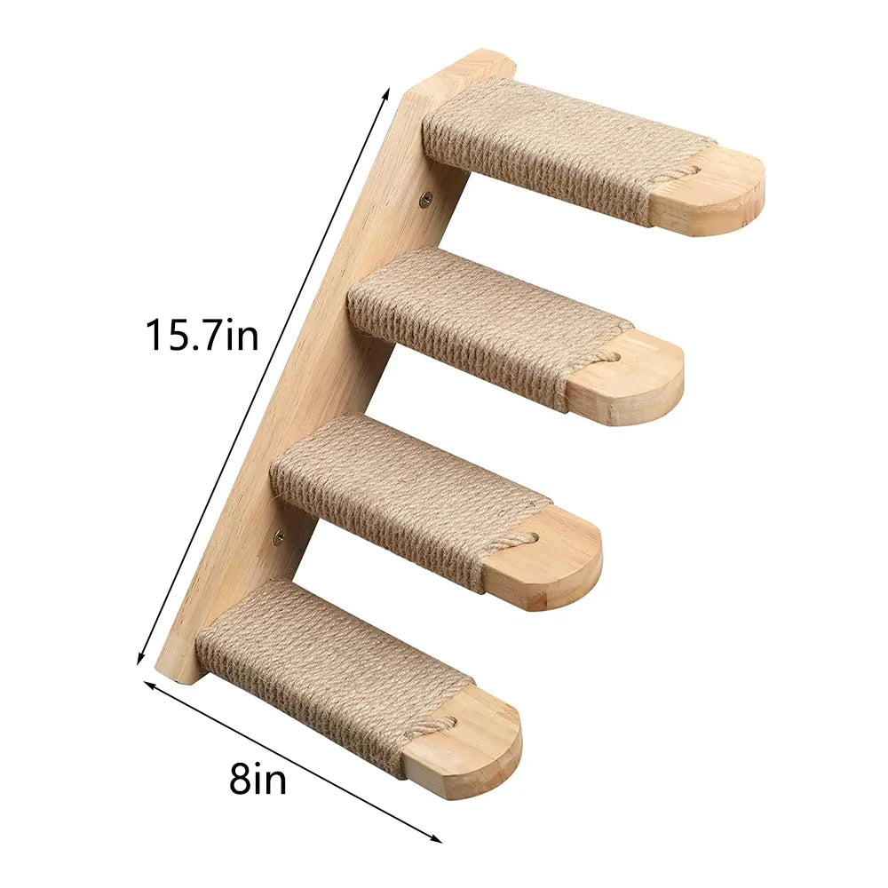 CWV Wall Mounted Sisal Cat Bridge for Climbing and Play