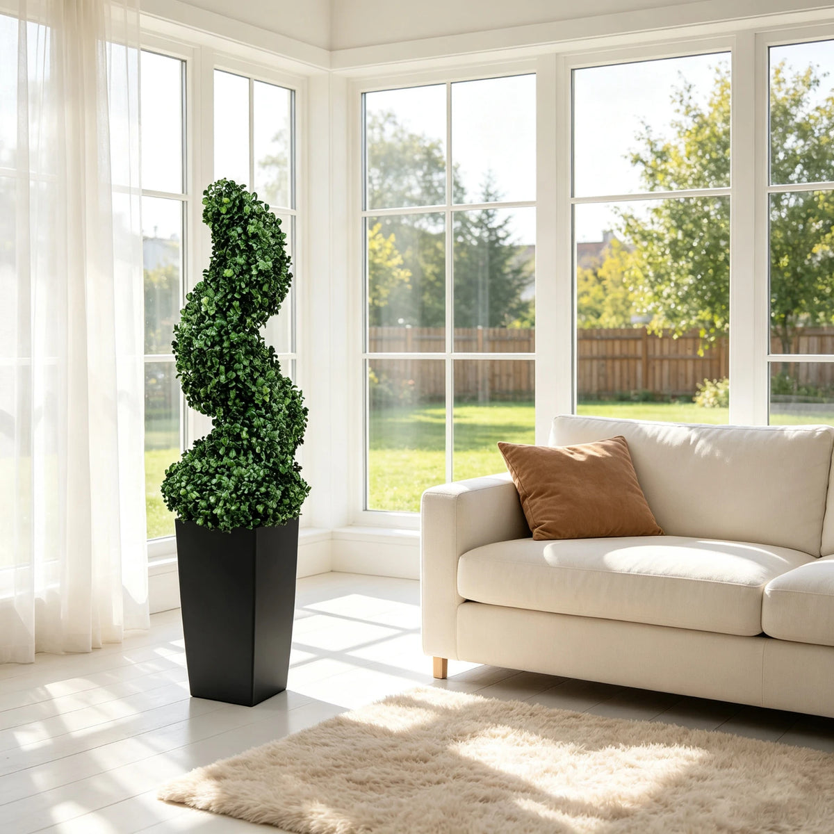 Olitree Artificial Boxwood Spiral Topiary Trees For Indoor Outdoor Decor