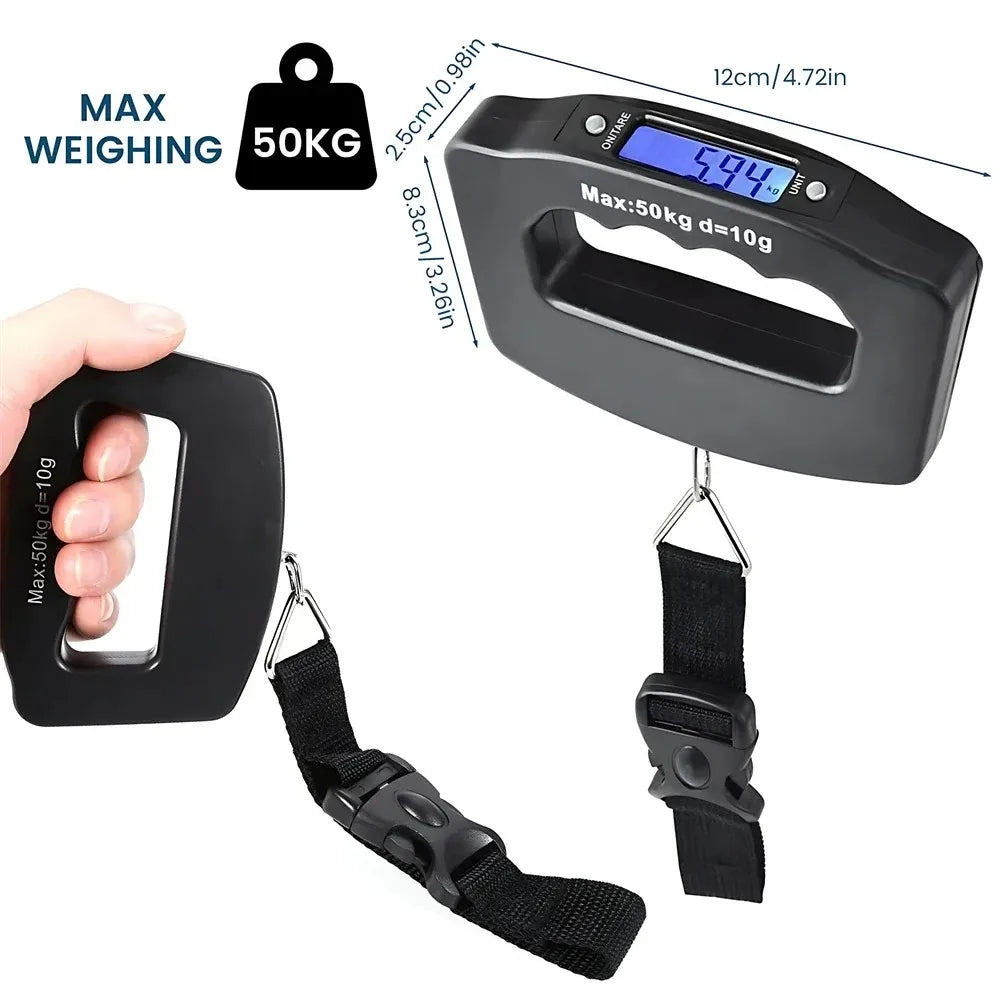 Digital Luggage Scale With Backlit Display For Travel