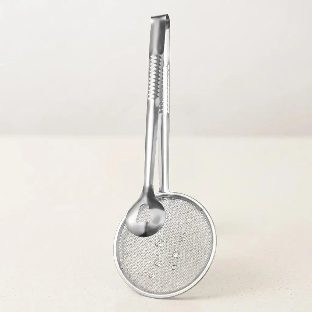 STONEGO Stainless Steel Fine Mesh Colander Strainer With Clip