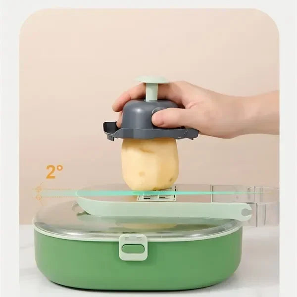 Ergonomic Stainless Steel Vegetable Cutter With Comfortable Grip