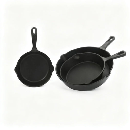Durable Cast Iron Skillet Set for Indoor Outdoor Cooking |