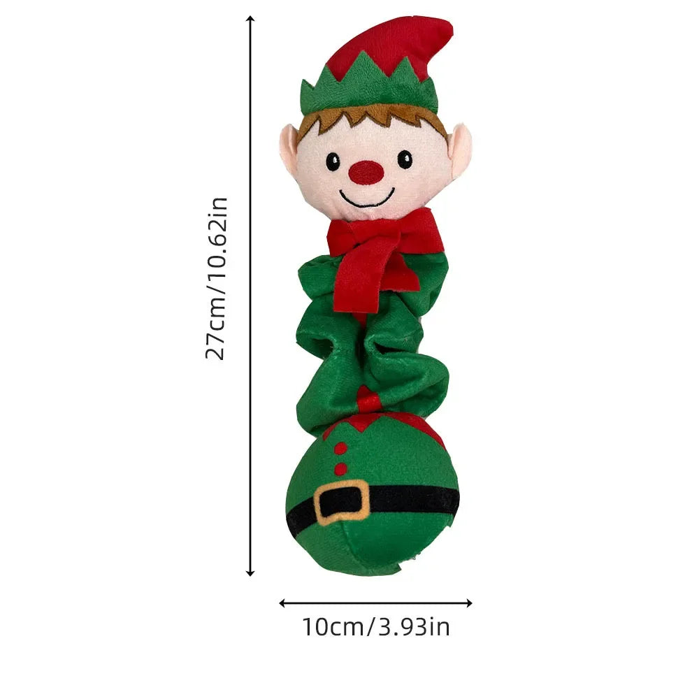 Christmas Squeaky Dog Toy With Cute Reindeer And Penguin Designs