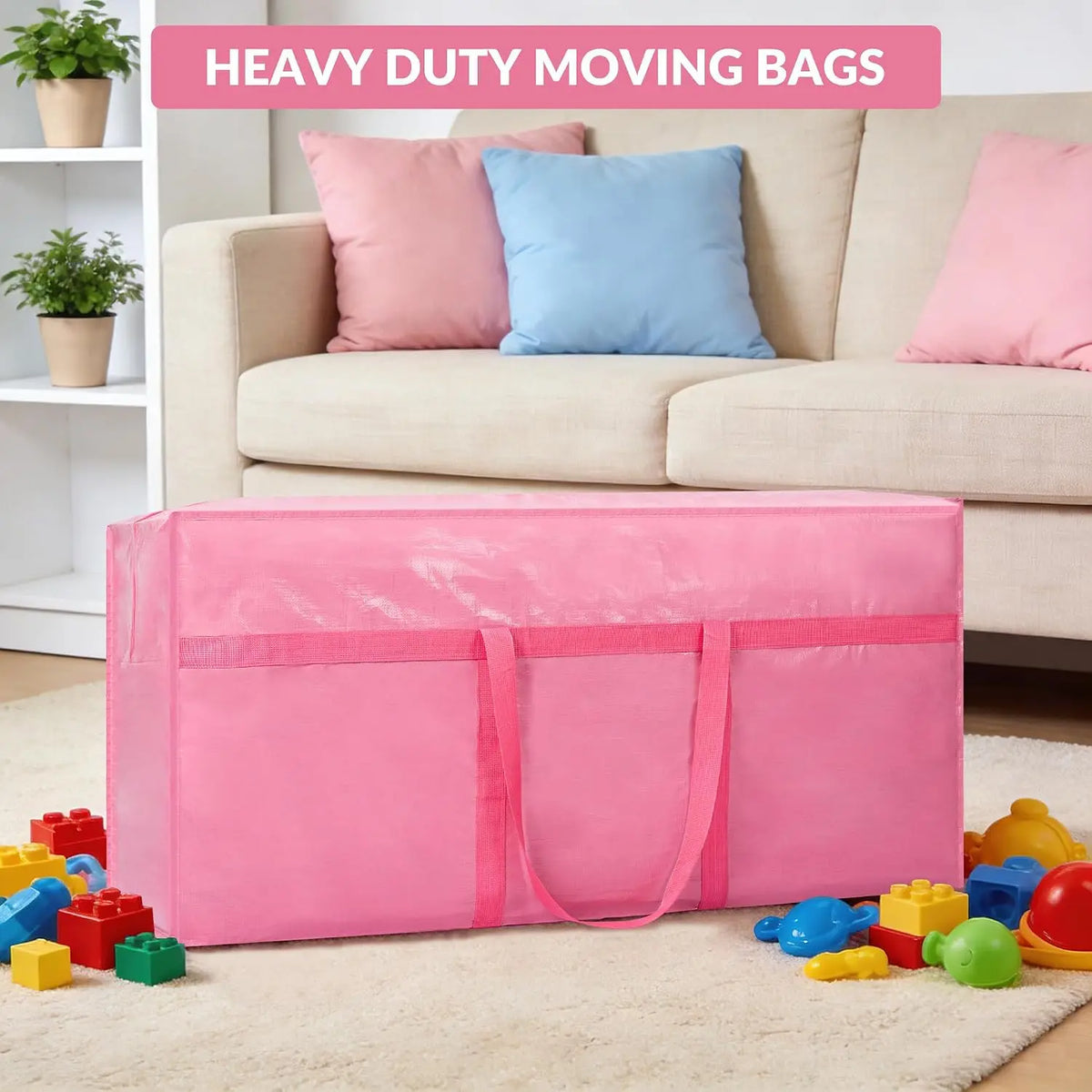 Garvee Reinforced Handle Storage Bags for Moving, Packing, and Travel