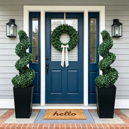Olitree Artificial Boxwood Spiral Topiary Trees For Indoor Outdoor Decor