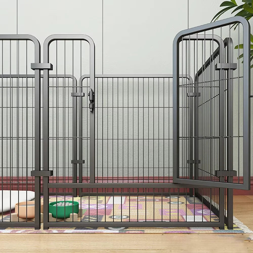 Foldable Stainless Steel Pet Playpen for Dogs and Small Pets