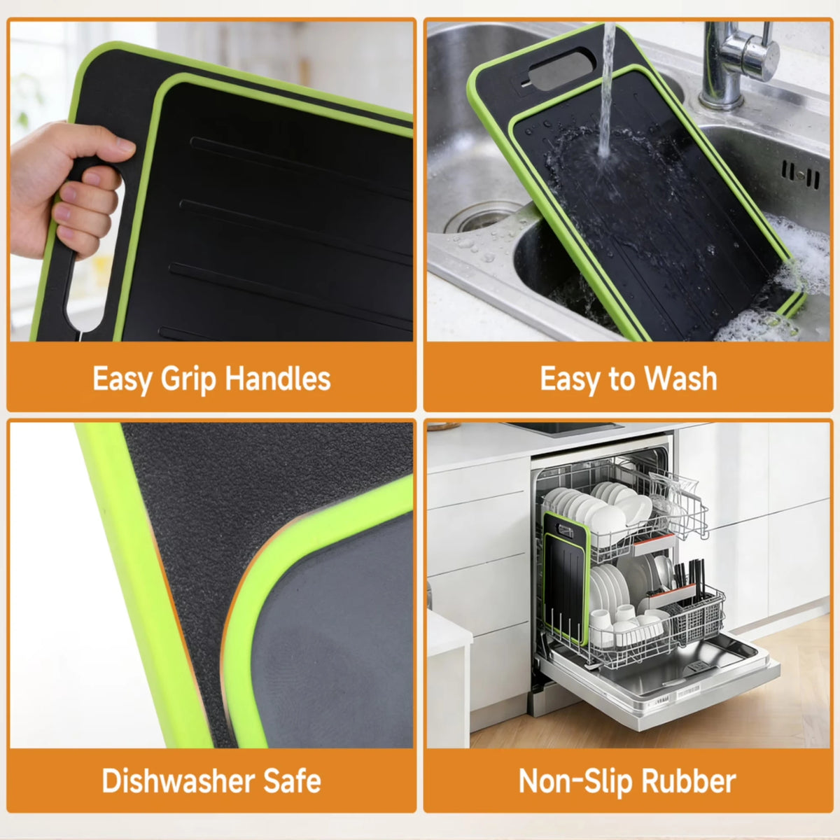 Double Sided Non Toxic Kitchen Cutting Board With Juice Groove