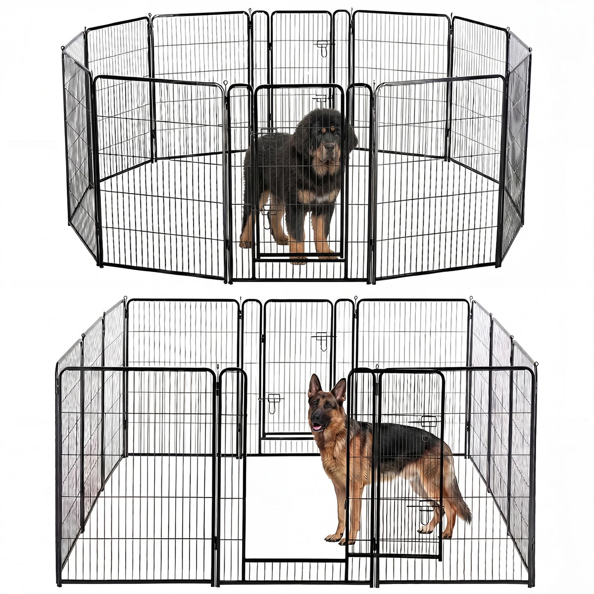 JHK Metal Foldable Dog Playpen for Indoor and Outdoor Exercise