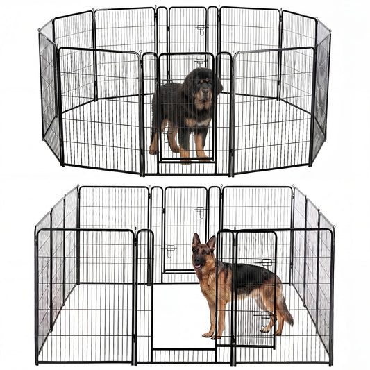 JHK Metal Foldable Dog Playpen for Indoor and Outdoor Exercise