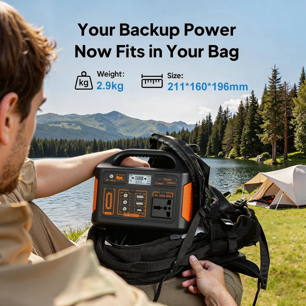 GaiaRay Portable Power Station With LiFePO4 Battery Solar Generator