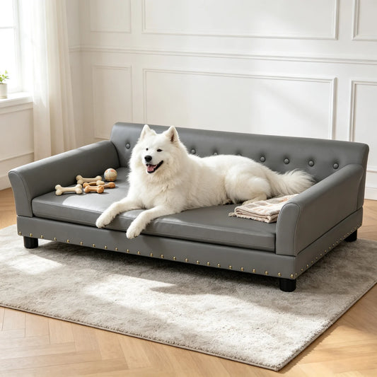 BINGOPAW Waterproof Elevated Dog Sofa Bed With Removable Cushion