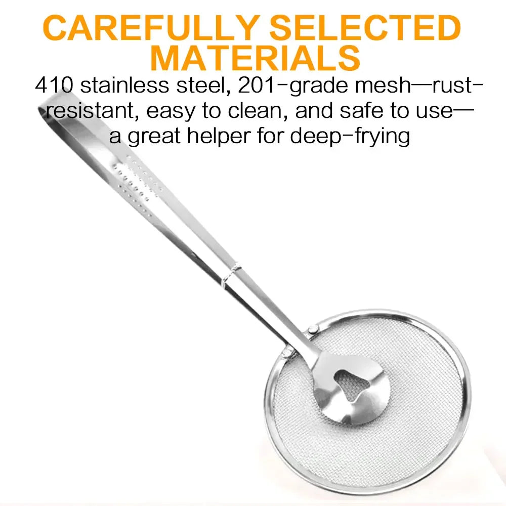 STONEGO Stainless Steel Fine Mesh Colander Strainer With Clip