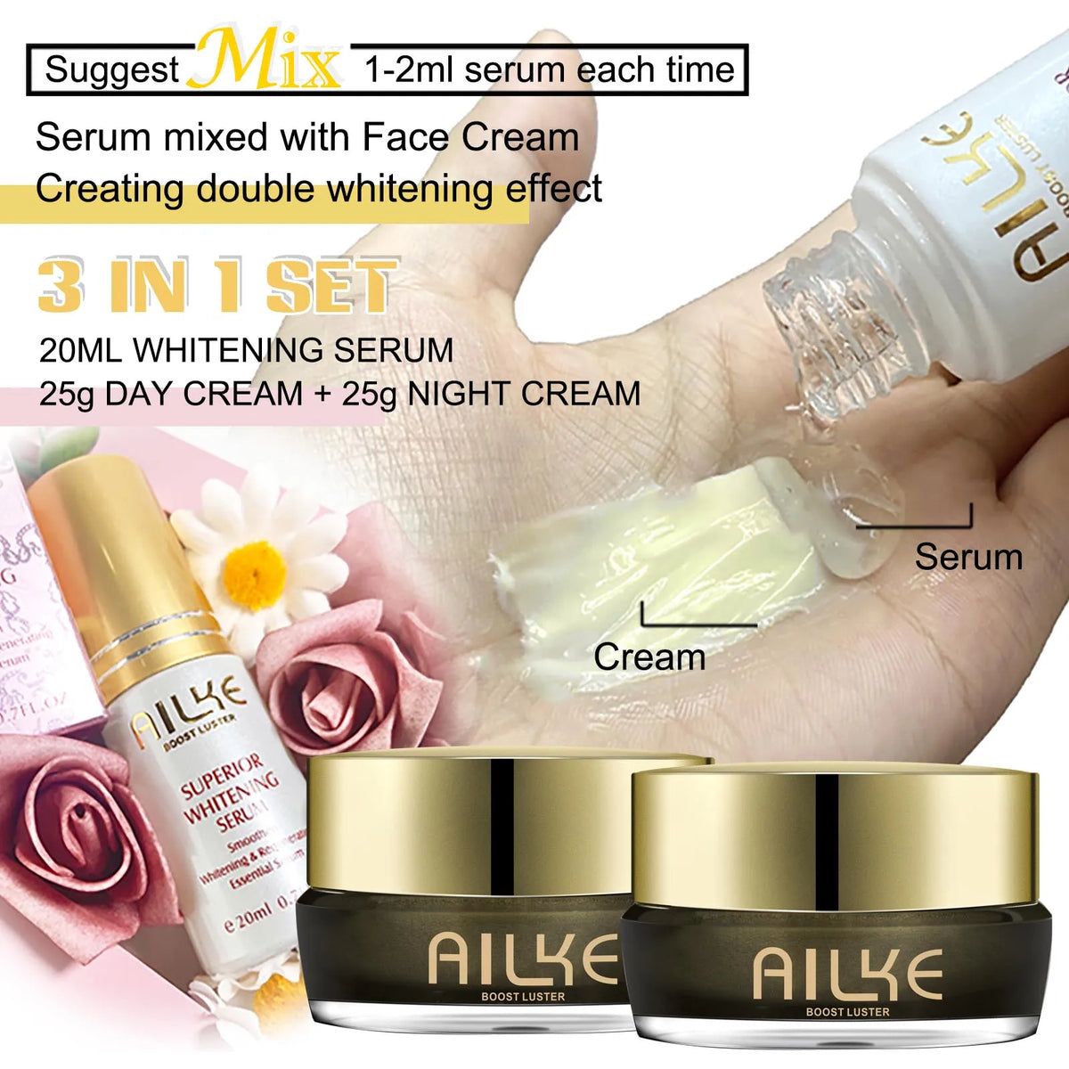 AILKE Whitening Face Cream for Dark Spots and Even Tone
