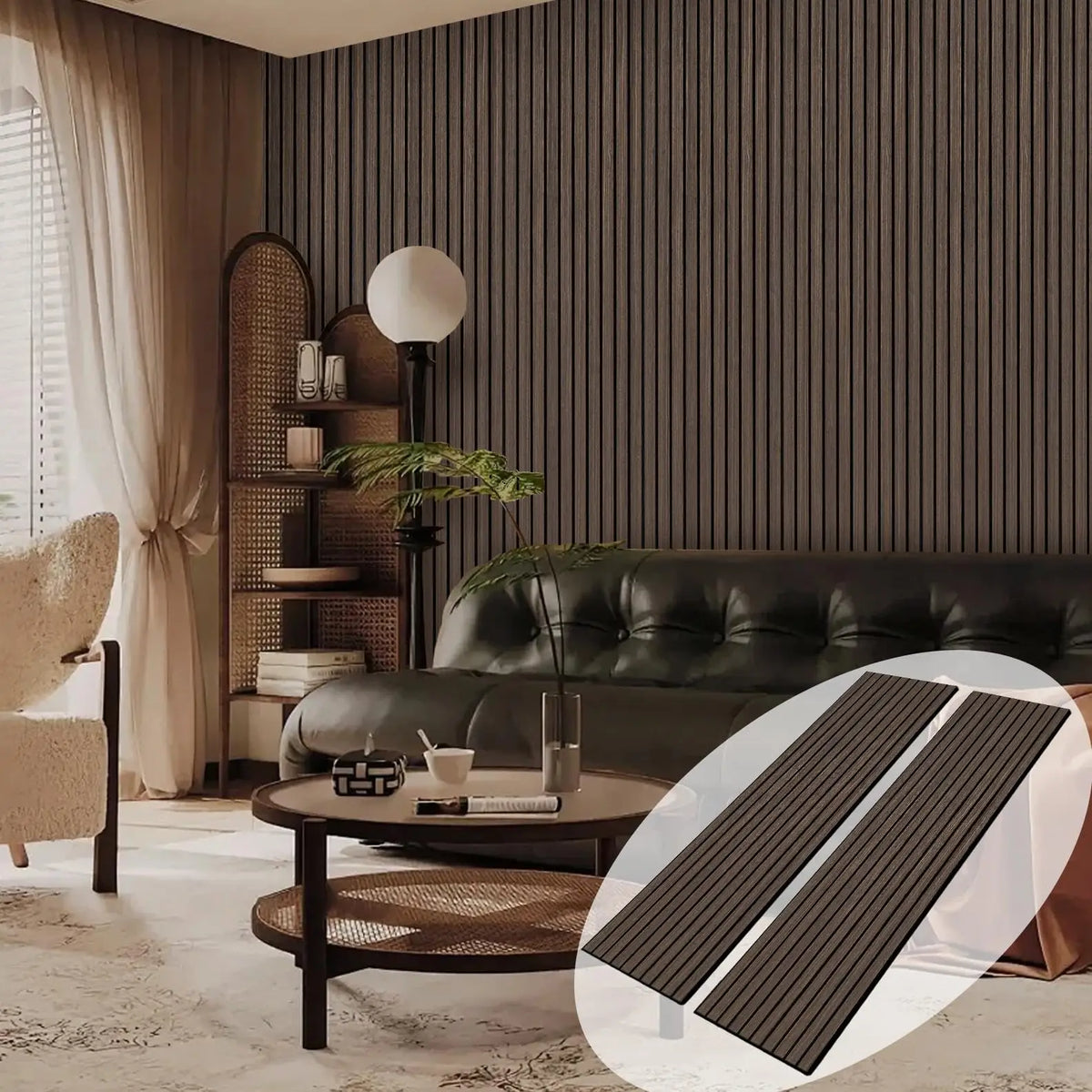 Self Adhesive 3D Acoustic Wood Slat Wall Panels for Studios