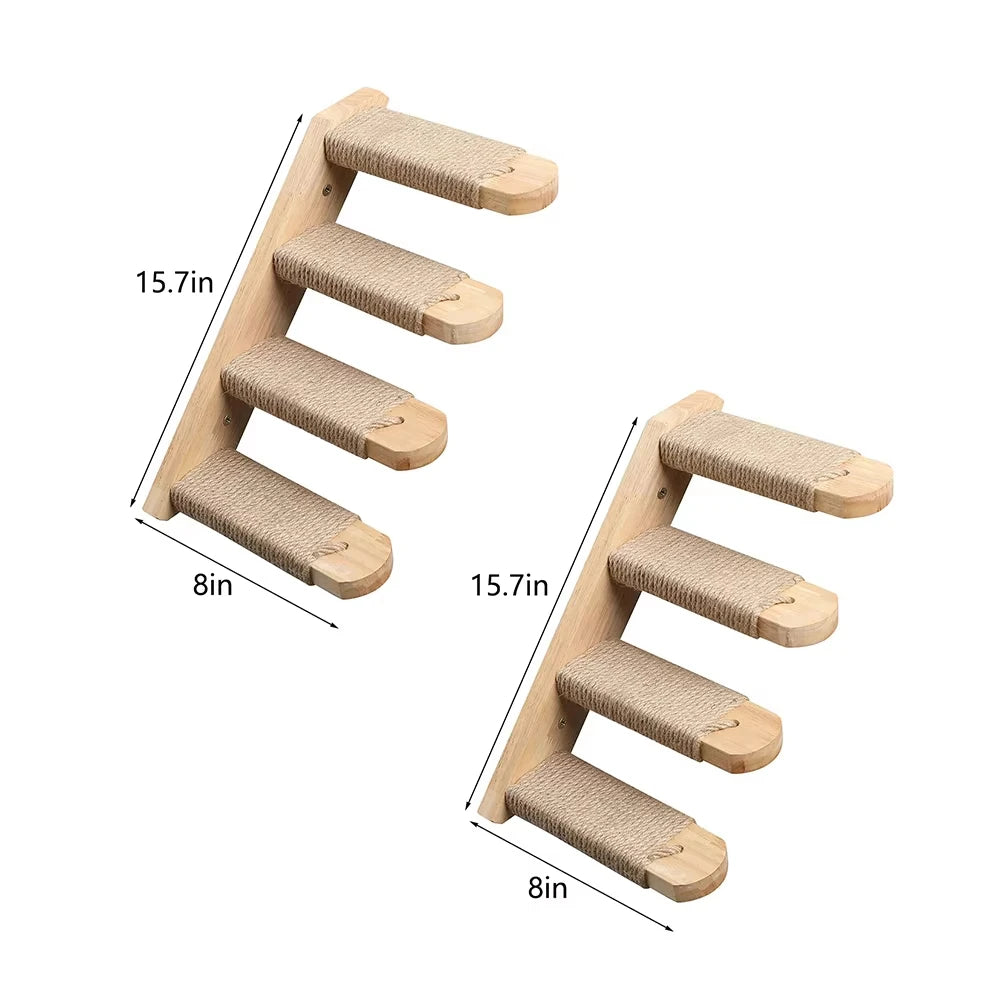 CWV Wall Mounted Sisal Cat Bridge for Climbing and Play