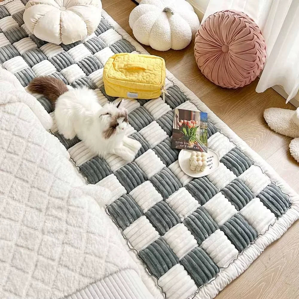 Warm Waterproof Pet Car Seat Mat With Washable Cover